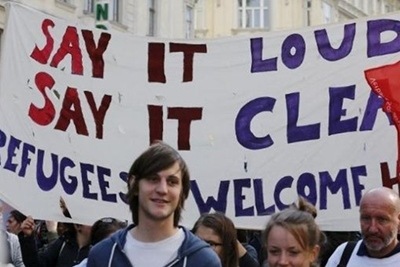 The march on Saturday, in which the protesters carried signs with slogans denouncing the proposed ban, proceeded through the centre of Vienna and ended in front of the square where the Foreign Ministry building is located. (Reuters) The march on Saturday, in which the protesters carried signs with slogans denouncing the proposed ban, proceeded through the centre of Vienna and ended in front of the square where the Foreign Ministry building is located. (Reuters)