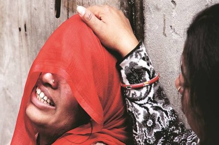 Relatives mourning death of Vinod.