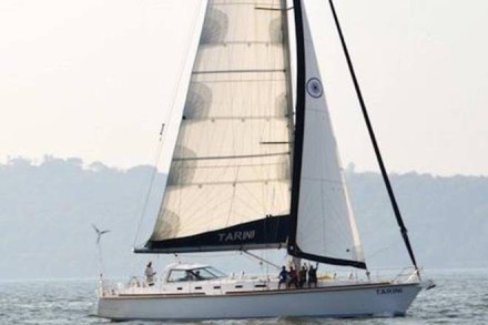 INSV Tarini, INS Mandovi Boat Pool, Admiral Sunil Lanba, INSV Tarini, Vartika Joshi, Cape Town, Manohar Parrikar, INSV Mhadei, Mhadei river