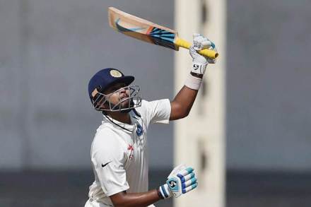 India A player Shreyas Iyer plays a shot against Australia team during the practice match at Brabourne stadium in Mumbai. (PTI) India A player Shreyas Iyer plays a shot against Australia team during the practice match at Brabourne stadium in Mumbai. (PTI)