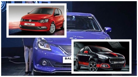 Maruti Suzuki Baleno RS vsVolkswagen Polo GT TSI vs Abarth Punto, price, specs, features & mileage