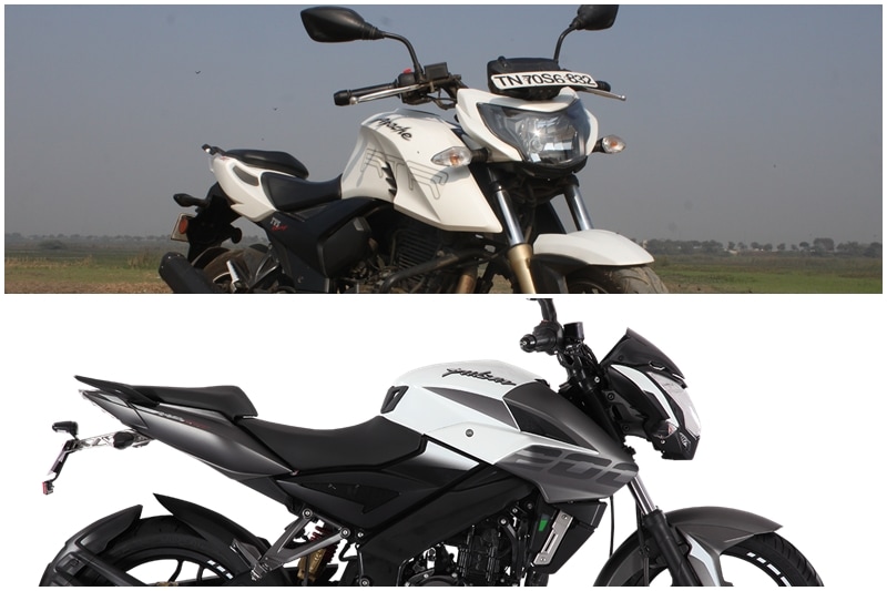 Bajaj has introduced the Pulsar NS200 with BSIV compliance at a price tag of Rs 96,453, ex-showroom Delhi. It is a direct competitor to the TVS Apache 200 4V that has a starting price tag of Rs 89,457, ex-showroom Delhi. The latter is available with a carburetor as well as fuel injection while the Pulsar NS200 is available only with fuel injection.