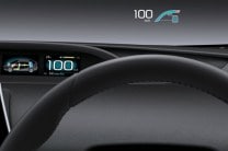  The Heads up Display is available as a standard fitment and makes it easy to read out information 