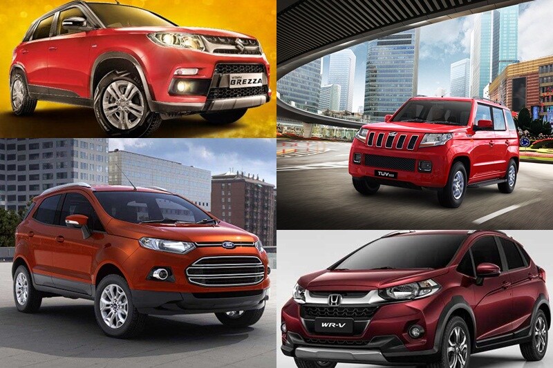 A considerable shift in trend has been noticed lately in the Indian car scenario. SUVs have always been liked by consumers here, but with growing congestionon the roads, small cars that look like SUVs have begun to make more sense. Cars like Ford EcoSport and Maruti Suzuki Vitara Brezza, that provide SUV practicality and hatchback ease, have been a rage in our market. Following is a comparison of specs amongst four such compact crossovers, including the latest one from Honda, the WR-V.