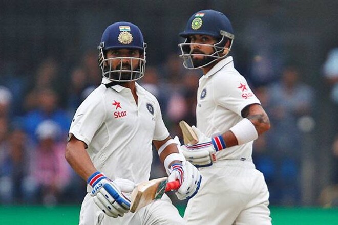 Captain Virat Kohli (111*) and vice-captain Ajinkya Rahane (45*) stitched together an unbeaten 122 runs for the 4th wicket. (Reuters)