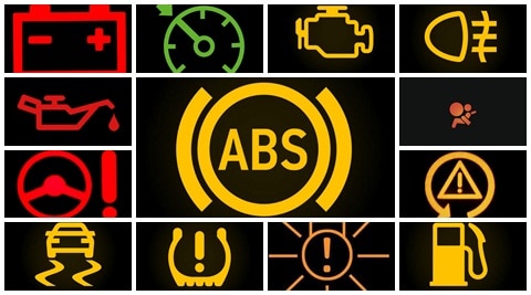 Warning lamp signs on instrument cluster and what they mean