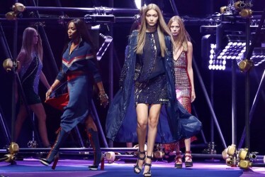 Stella Jean waxes nostalgic for the Cold War in her latest collection. (Reuters)