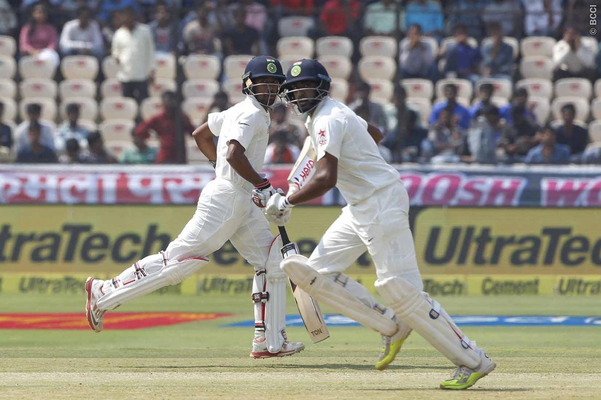 Comeback wicket-keeper batsman Wriddhiman Saha continued his rich form in Test cricket as he scored an unbeaten 106 runs which included 7 fours and 2 sixes. Before this Test, Saha slammed a double ton (203) for Rest of India, playing against Ranji Champions Gujarat. (BCCI/Twitter)