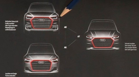 Audi A6, Audi A7 and A8 sketches revealed