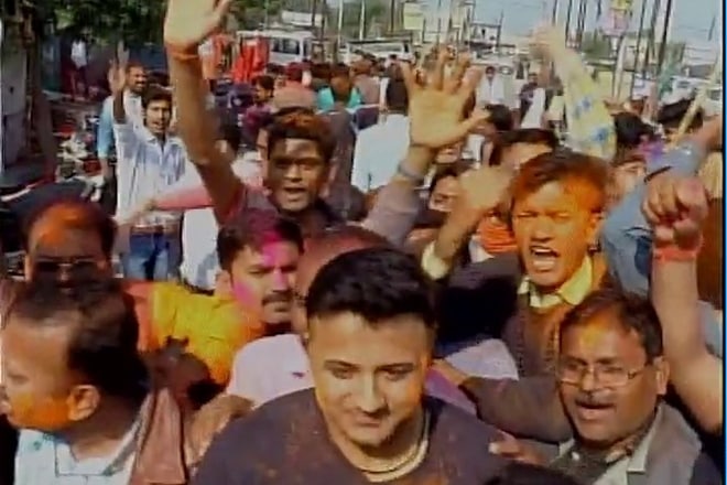 The Bharatiya Janata Party office is just across the road of the sprawling Vidhan Sabha building. (ANI) The Bharatiya Janata Party office is just across the road of the sprawling Vidhan Sabha building. (ANI)