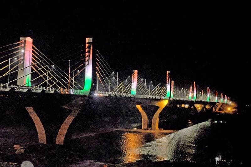 Narendra Modi, Naramada River, Bharuch, Bharuch bridge, Prime Minister, National Highway, gujarat, Ahmedabad-Mumbai National Highway