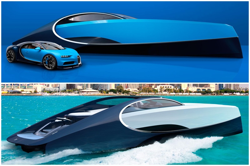 There are only a few fortunate people in the world who actually own a Bugatti Chiron. It's definitely not their only car, and also not the only mode of transportation. Other than the private jets, there will also be yachts, and Bugatti has just come with a brand new one. Meet the Niniette 66. It takes visible design inspiration from the Chiron. The yacht carries the sweeping Bugatti line that forms the air intake on the car. It was designed by boat builder Palmer Johnson, in collaboration with Bugatti.
