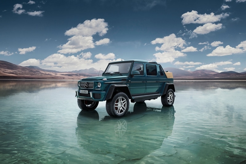 Following the Mercedes-Maybach S-Class and the S650 Cabriolet, the luxury carmaker has unveiled the G650 Landaulet at the 87th Geneva Motor Show. While the vehicle is loaded to the hilt with luxury, it has all the capabilities of an off-roader. Limited to only 99 units, powering the behemoth is a V12 twin-turbocharged that generates 630 hp of power and 1000 Nm of torque This engine is mated to an automatic transmission with an off-road low ratio transfer case. Built by Magna Steyr in Austria, the Mercedes-Maybach G650 Landaulet will be available by August 2017, however, there is no confirmation of the price of this limited production car.