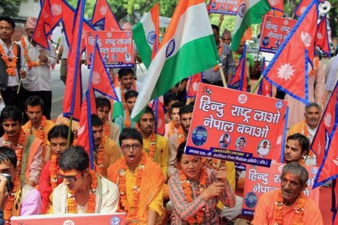 The RRP has been campaigning for reinstatement of a Hindu state since Nepal was converted into a secular nation through a parliament declaration in 2008. (PTI)