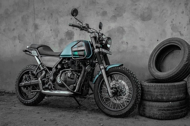 Restored Royal Enfield Himalayan: This was redesigned by GRID7 Customs, Kerela after the owner felt the stock motorcycle neither looked good nor felt like it had a 411cc engine. GRID7 Customs took matters in their hands and this Himalayan is now lighter and looks pretty good too.