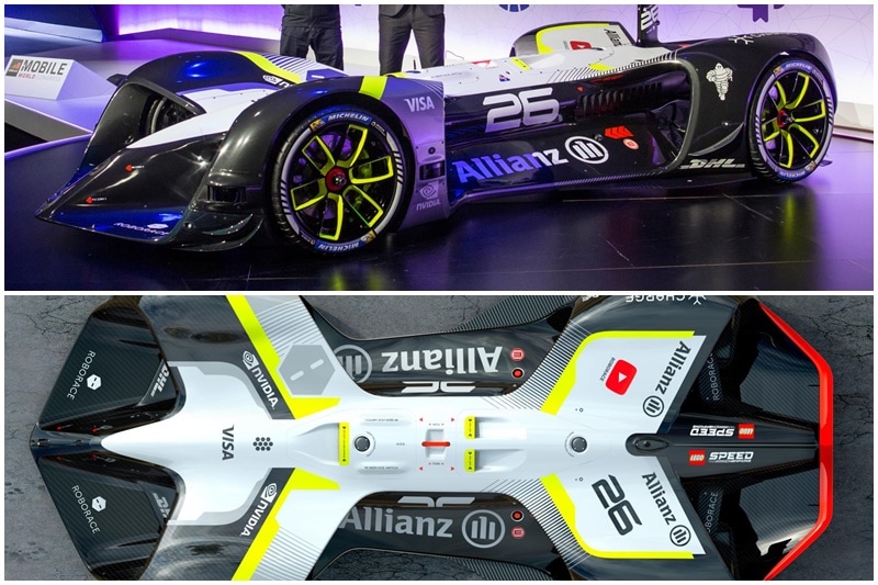 It is a sleek cabin-less, high-downforce production racer, and does make the current generation of F1 cars a bit archaic. The Robocar is powered by four electric motors that make 300kW each and a 540kW battery that Roborace claims will propel that car to 200mph while running on Michelin road tyres.