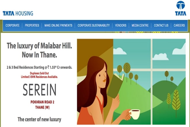 The company has projects in major metros, including Mumbai, Delhi NCR, Bengaluru and Kolkata, among others. (Image source: Tata Housing site)
