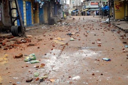 The officer said that the police fired two teargas shells to disperse the mob after they refused to leave the spot. (File Photo; Credit: PTI) The officer said that the police fired two teargas shells to disperse the mob after they refused to leave the spot. (File Photo; Credit: PTI)