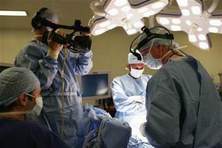 Beating human heart tissue grown on spinach leaves. (Reuters)