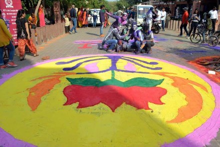 A playful festival that holi is, it starts a day before the colour smearing day when holika is doused into the fire. (PTI) A playful festival that holi is, it starts a day before the colour smearing day when holika is doused into the fire. (PTI)
