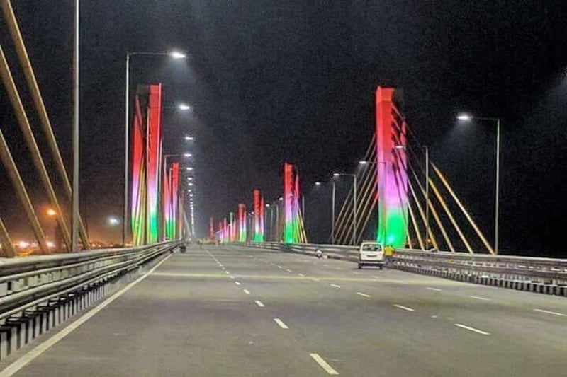The 1344 mtr long and 22.8 mt wide was built by Larsen and Turbo as a part od Rs 379 crore 6 laning project of the NHAI was completed by September, well head of its schedule.