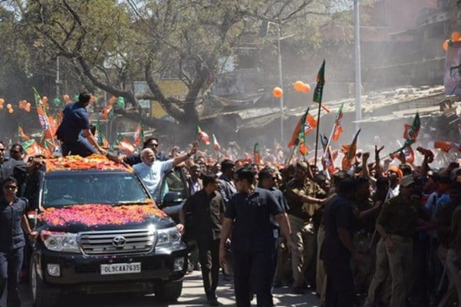 narendra modi, narendra modi news, narendra modi varanasi, narendra modi pictures, narendra modi pics, modi in varanasi, uttar pradesh, up elections, bjp, modi rally