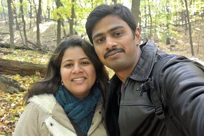 Srinivas Kuchibhotla (32), working at the Garmin headquarters in Olathe, was killed in the shooting at a restaurant in Kansas on Wednesday night. Another Indian and his colleague Alok Madasani was injured in the incident. (Associated Press) Srinivas Kuchibhotla (32), working at the Garmin headquarters in Olathe, was killed in the shooting at a restaurant in Kansas on Wednesday night. Another Indian and his colleague Alok Madasani was injured in the incident. (Associated Press)