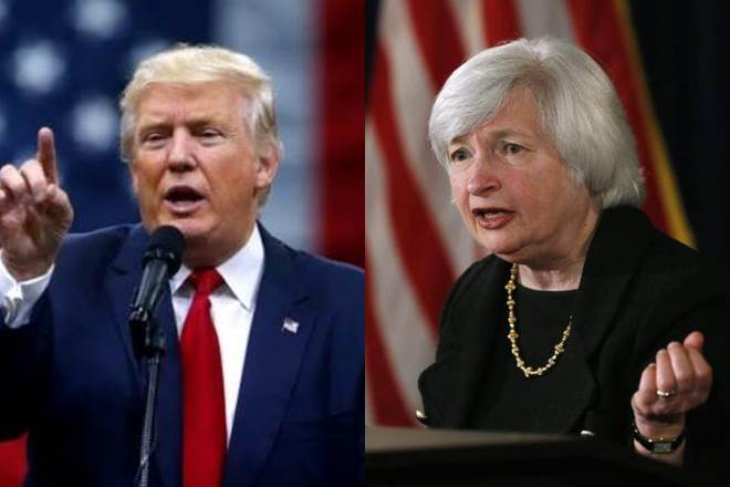US President Donald Trump, US fed chairperson Janet Yellen (Reuters)