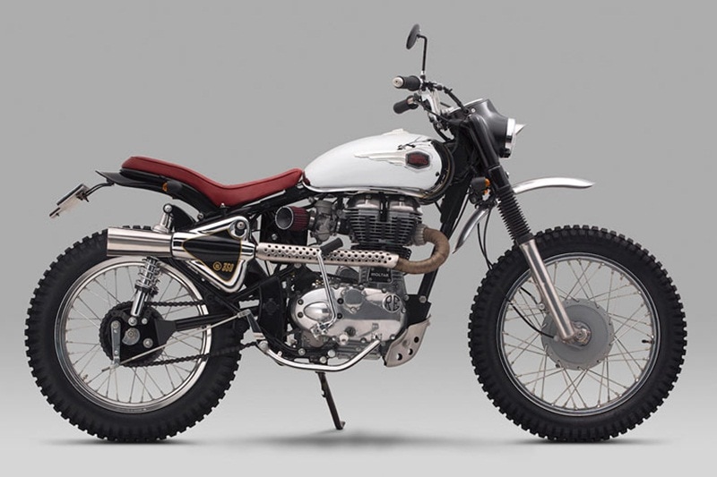 Jakarta-based Thrive Motorcycle has unveiled a custom-made Royal Enfield Bullet 350 which has been built on a scrambler concept, christened as the 'Moltar'. Commissioned by Royal Enfield Indonesia, the Moltar includes changes to the design, however, the powertrain remains untouched.