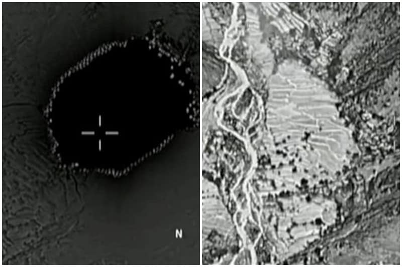 A Ministry of Defence official had said yesterday the number of dead could rise as officials assessed the bomb site in Achin district. "Fortunately there is no report of civilians being killed in the attack," Ataullah Khogyani, spokesman for the provincial governor in Nangarhar, said. <br><br>(Image: Still image taken from a video released by the US Department of Defense shows the moment before a MOAB struck the Achin district of the eastern province of Nangarhar, Afghanistan/Reuters)