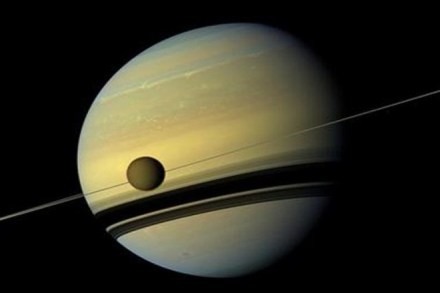 NASA, Cassini spacecraft, flyby,Saturn, haze-enshrouded moon, Titan, ringed planet, 20-year-long journey