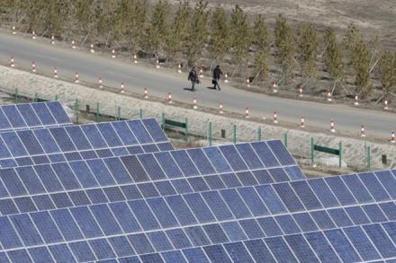 The 750 MW capacity project was auctioned in three packages of 250 MW each, and will be one of the biggest single site solar project in the world. (Reuters)