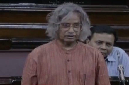 Don't defame Rama by carrying arms, says TMC MP Jogen Chowdhury. (YouTube) Don't defame Rama by carrying arms, says TMC MP Jogen Chowdhury. (YouTube)