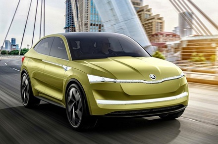 Skoda Vision E electric car concept revealed at 2017 Shanghai Motor show