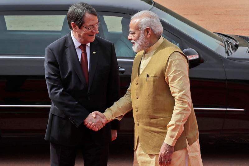 Cyprus, Cyprus india, Cyprus president, Cyprus president visit, Cypriot President Nicos Anastasiades, Nicos Anastasiades, narendra modi, Nicos Anastasiades guard of honor, Nicos Anastasiades at rajghat, pranab mukherjee, india cyprus agreement, sushma swaraj, anupriya patel, financial express gallery, Nicos Anastasiades photos, Nicos Anastasiades pics, Nicos Anastasiadesindia pics, Nicos Anastasiades india photos