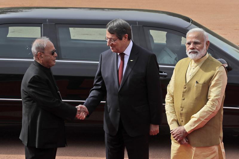Cyprus, Cyprus india, Cyprus president, Cyprus president visit, Cypriot President Nicos Anastasiades, Nicos Anastasiades, narendra modi, Nicos Anastasiades guard of honor, Nicos Anastasiades at rajghat, pranab mukherjee, india cyprus agreement, sushma swaraj, anupriya patel, financial express gallery, Nicos Anastasiades photos, Nicos Anastasiades pics, Nicos Anastasiadesindia pics, Nicos Anastasiades india photos