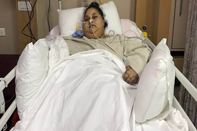 Eman had arrived in Mumbai's Saifee hospital on February 12 for surgery to reduce her weight. . (Source: Dr Muffazal Lakdawala)