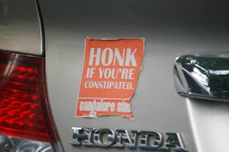 This is actually a very smart way of blackmailing people to stop honking pointlessly (Image: TeamBHP)
