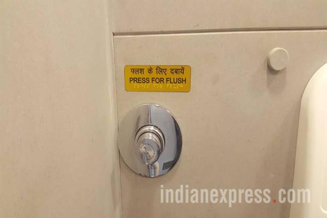 New toilets also have an automatic fragrance dispenser and soap dispenser, with specially coated flooring to reduce soiling. (The Indian Express) New toilets also have an automatic fragrance dispenser and soap dispenser, with specially coated flooring to reduce soiling. (The Indian Express)
