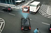  Collision warning system automatically applies brakes when it senses impending colliosion. 
