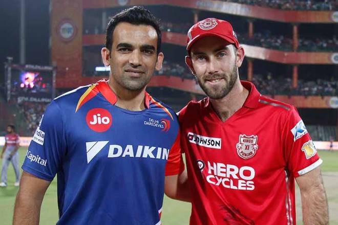 DD captain Zaheer Khan and KXIP captain Glenn Maxwell. (BCCI)