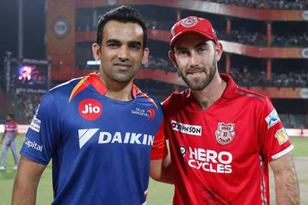 DD captain Zaheer Khan and KXIP captain Glenn Maxwell. (BCCI)