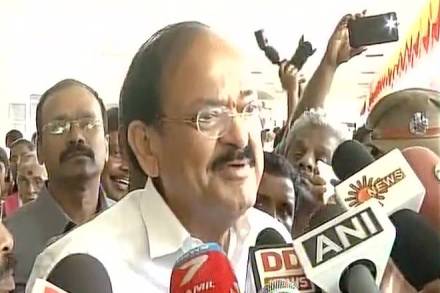 No question of imposing Hindi on anyone, says Venkaiah Naidu. (ANI) No question of imposing Hindi on anyone, says Venkaiah Naidu. (ANI)