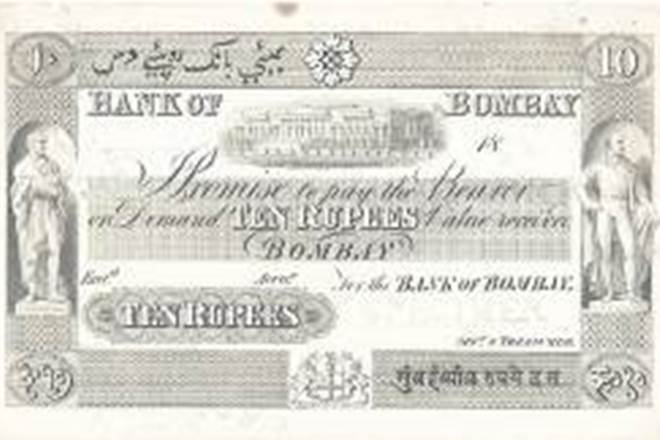 There is also the erstwhile Bank of Bombay note, printed in the 1840s, signed and dated by hand instead of the usual printing that we see today.