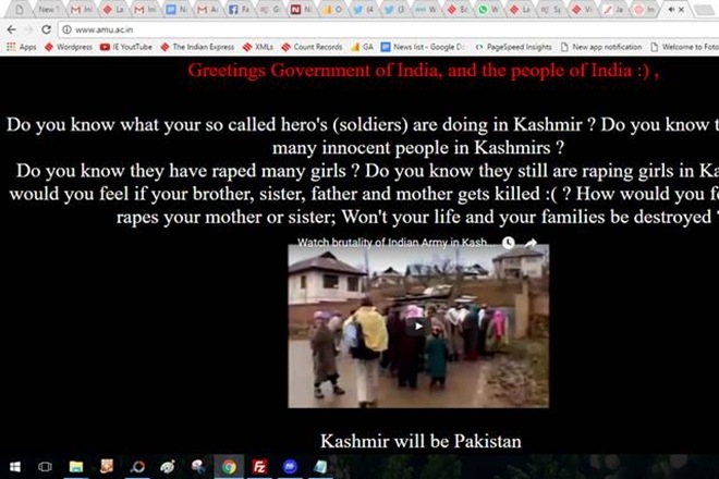indian website hacked, du website hacked, amu website hacked, pakistani hackers, government website hacked, iit delhi website hacked, hacking of india websites by pakistan
