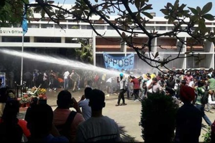 After registering a case of rioting and damage to public property against the protesting students, police have arrested 52 students out of the 66 identified by the university authorities, police said. (Facebook)
