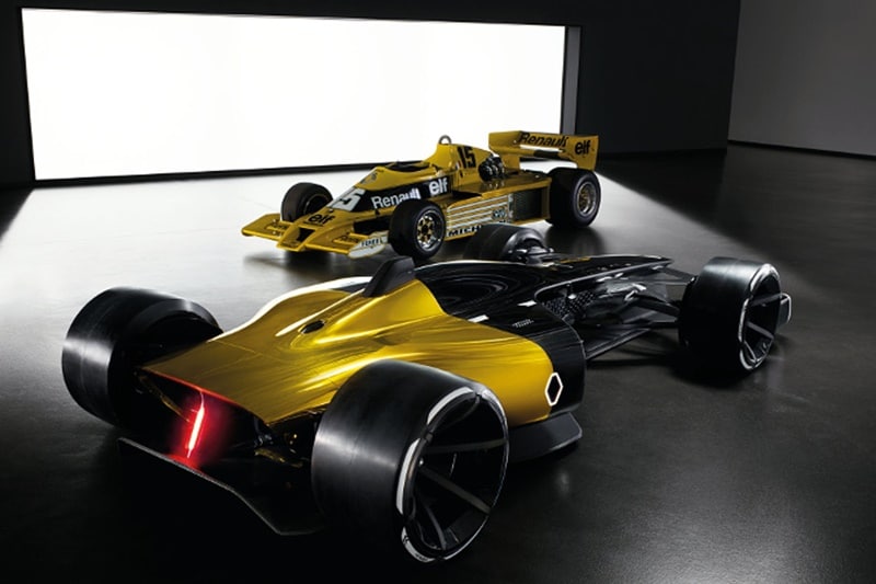 Renault has closed the cockpit with a 3D printed transparent door, whic ch would protect the driver form flying debris.