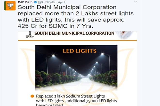 delhi bjp blunder, delhi bjp twitter blunder, delhi bjp copy paste, south delhi led canada street, canada shelburne, BJP trolls, bjp fake news