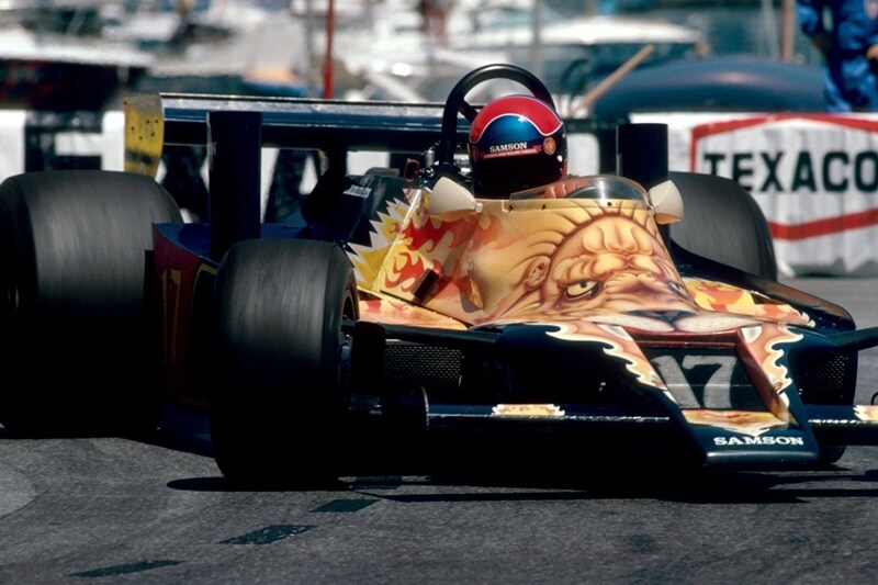 The Shadow DN9 had a lion painted on it in 1979, and the lion was on fire. Need we say more?
