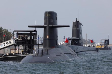 Submarines are seen at a navy base in Kaohsiung, Taiwan. (Reuters)